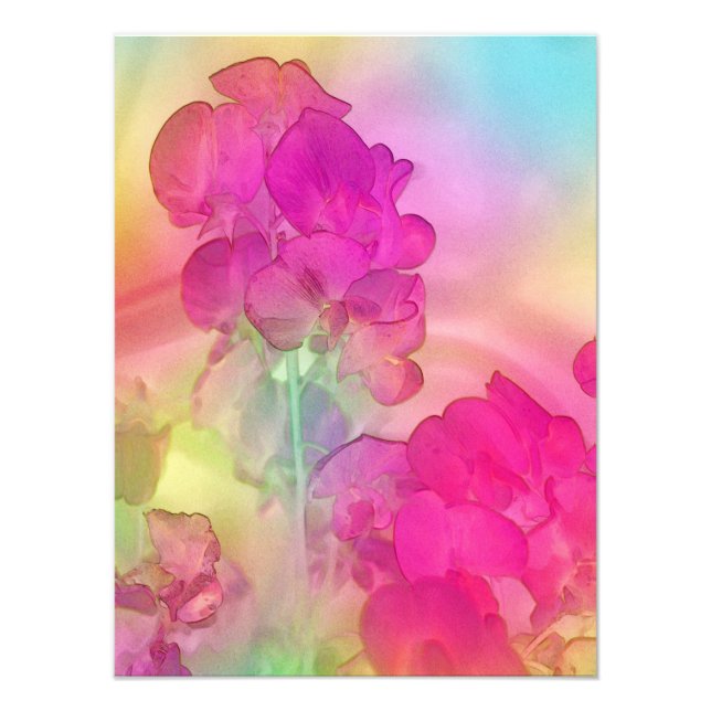 Aquarelle de pois doux Imprimer photo Abstraite (Devant)