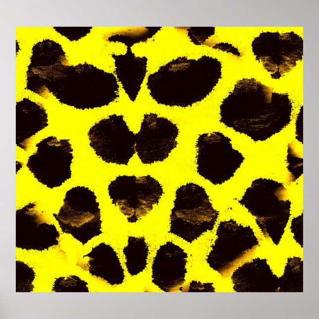 Aquarelle de Poster de animal Abstrait Leopard (Devant)