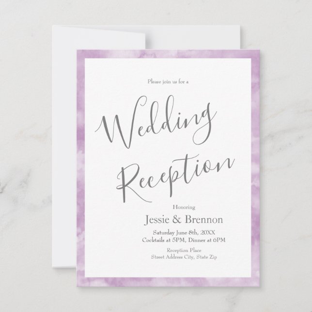 Aquarelle de prune Invitation Abstraite (Devant)