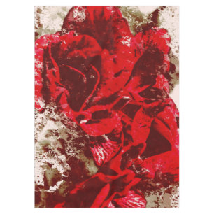 Aquarelle de rose rouge de nappe
