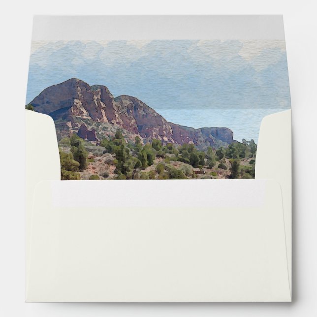 Aquarelle Destination : Enveloppe du désert romant (Dos (Bas))