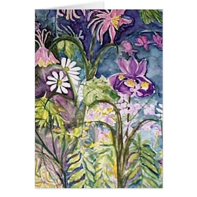 aquarelle d'imaginaire de fleur sauvage (Devant)