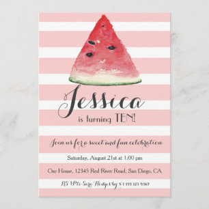 Aquarelle douce Invitation d'anniversaire pour fil