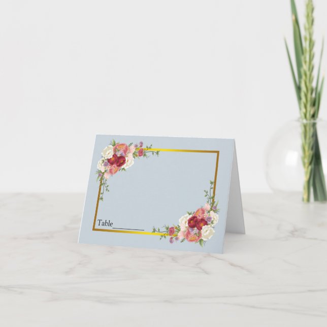 Aquarelle Dusty Gris Or Blush Peach Mariage (Devant)