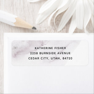 Aquarelle Dusty Purple Élégante Adresse de mariage