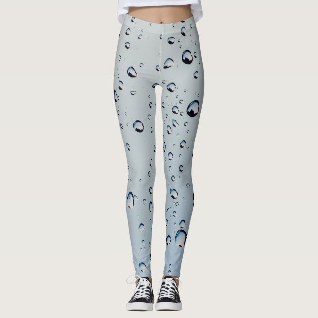 Aquarelle Eau Drops Leggings Designig (Devant)