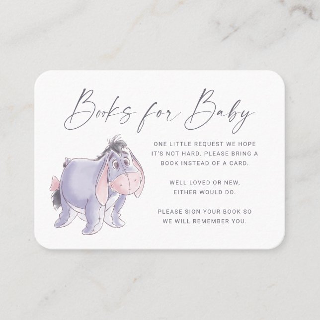 Aquarelle Eeyore | Livres pour carte d'insertion p (Devant)