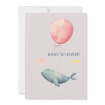 Aquarelle Elegant Baby shower Girl Invitation