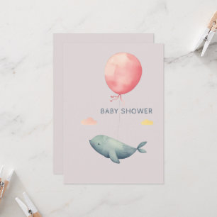 Aquarelle Elegant Baby shower Girl Invitation
