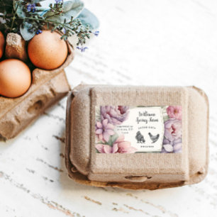 aquarelle élégant rustique floral Oeuf Carton