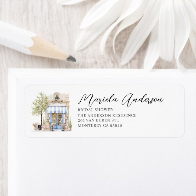 Aquarelle élégante Elle a dit oui douche nuptiale (En situation)