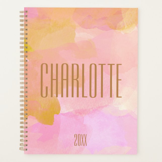 Aquarelle élégante personnalisée Blush rose non da (Devant)