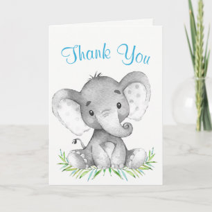 Aquarelle Elephant Boy Merci