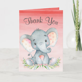Aquarelle Elephant Girl Merci