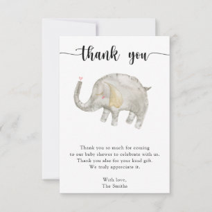 Aquarelle éléphant Merci