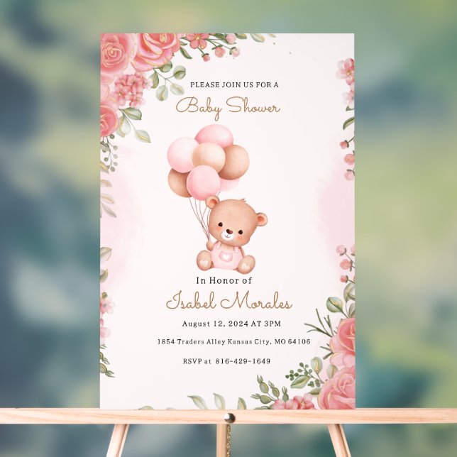 Aquarelle Eléphant mignonne Bébé Fille Douche (Neutre)