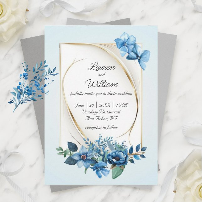 Aquarelle Emerly Floral Wedding Invitation (Créateur téléchargé)