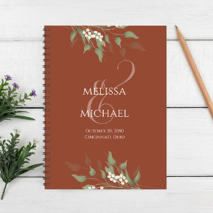 Aquarelle en terre cuite Floral Calligraphie Amper