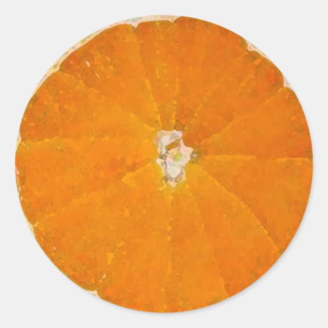 Aquarelle en tranche orange - autocollant (Devant)