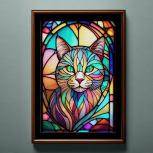 Aquarelle en verre verni Style Chat 2:3 Poster