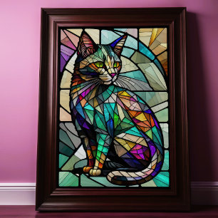 Aquarelle en verre verni Style Chat 2:3 Poster