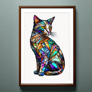 Aquarelle en verre verni Style Chat 2:3 Poster