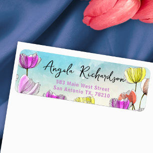Aquarelle et encre Tulipes artistiques Adresse de