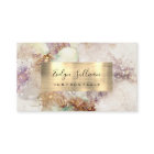 aquarelle et fausse feuille d'or carte de visite