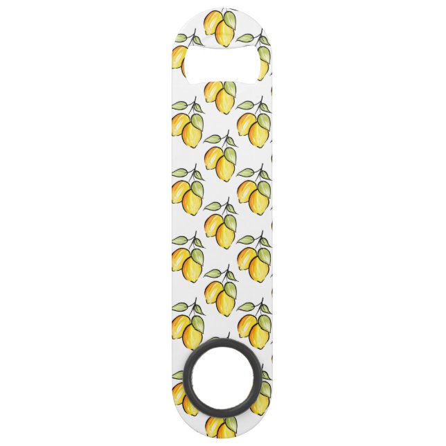 Aquarelle et Motif citrons d'encre (Devant)