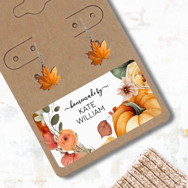 Aquarelle étiquette de thème Automne pour les arti (Créateur téléchargé)