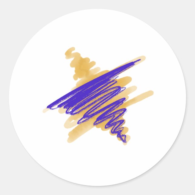 Aquarelle étoile de David Stickers (Devant)