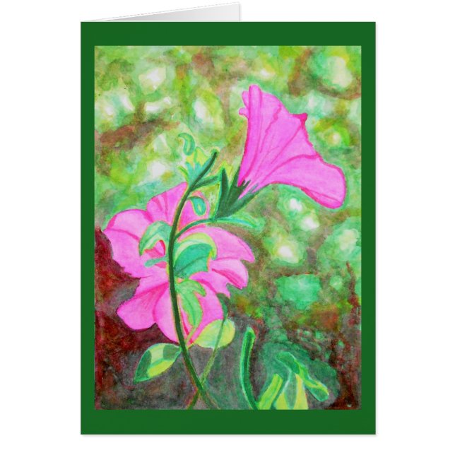 Aquarelle étoilée et étoilée de gloire de matin (Devant)