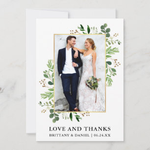 Aquarelle Eucalyptus Amour et mariage merci