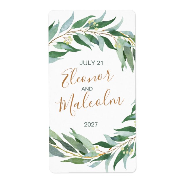 Aquarelle eucalyptus feuilles (Devant)