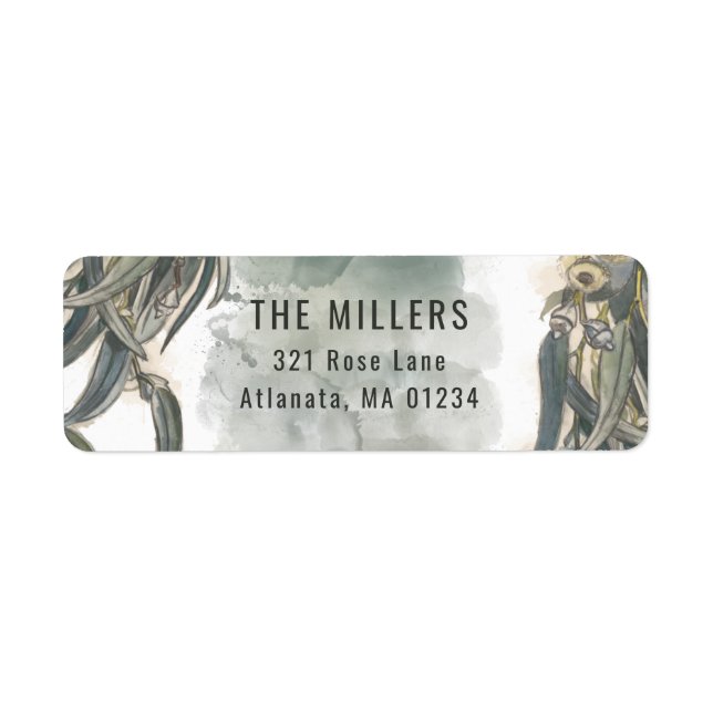 Aquarelle Eucalyptus Verdure Feuille (Devant)