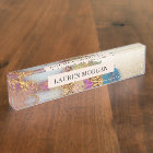 Aquarelle Faux Gold Foil Desk Plaque d'identificat