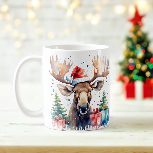 Aquarelle Festif Oie Mug de Noël (Créateur téléchargé)