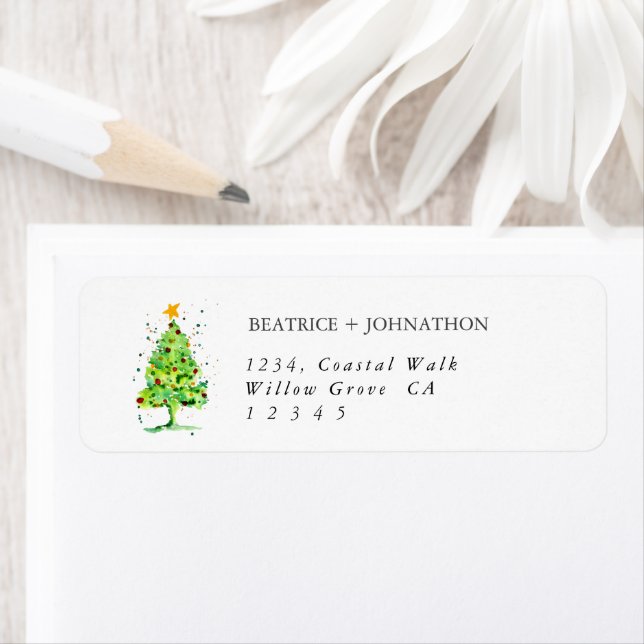 Aquarelle Festive de Noël (En situation)
