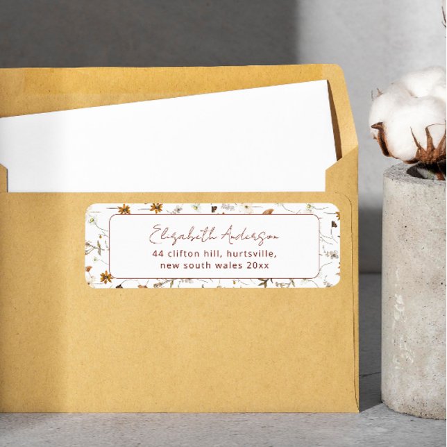 Aquarelle Fête de Mariage Fleurs Sauvages d'Automn (Créateur téléchargé)