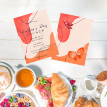Aquarelle Fête des Mères Brunch Invitation