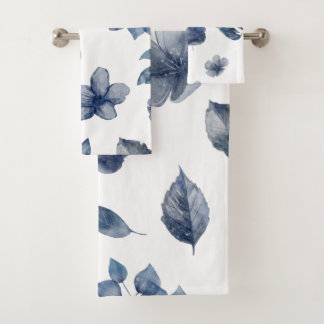 Aquarelle Feuille bleue