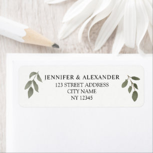 Aquarelle feuille botanique élégante adresse de re