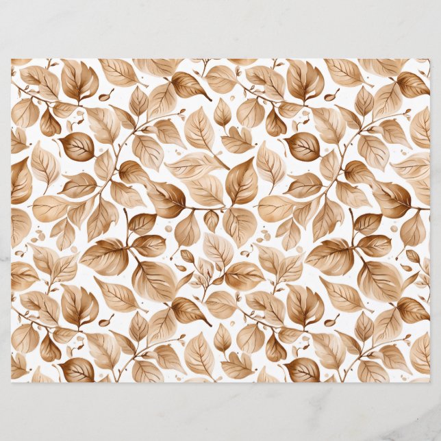 Aquarelle Feuille Motif (Devant)