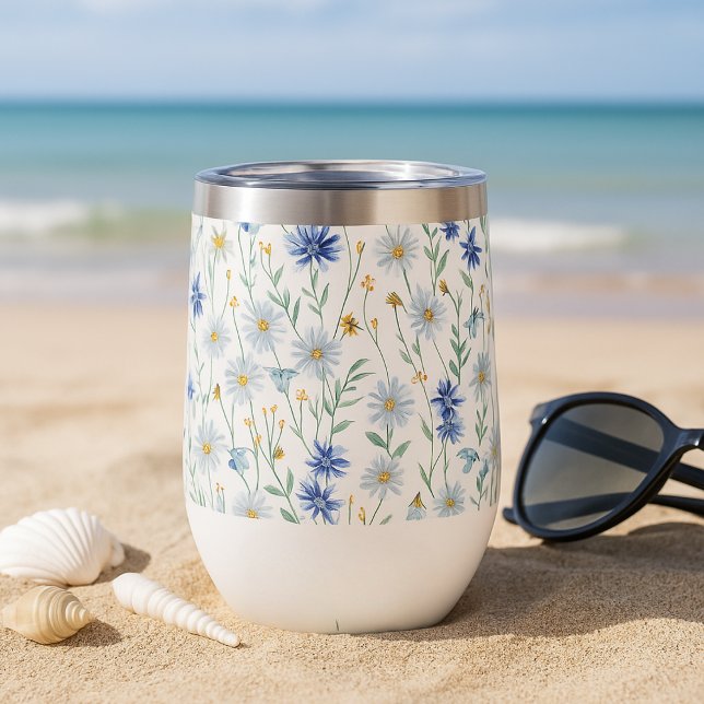 Aquarelle Fleur sauvage bleu (Créateur téléchargé)