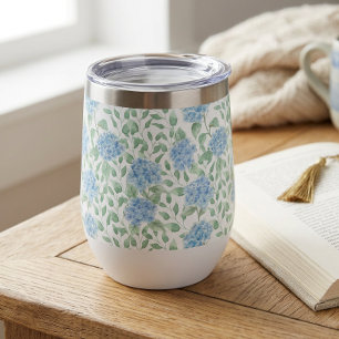Aquarelle Fleur Sauvage Bleu Vert