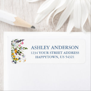 Aquarelle Fleur sauvage Dusty Blue Adresse de reto