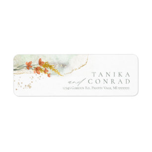 Aquarelle fleur sauvage Mariage Gold ID954