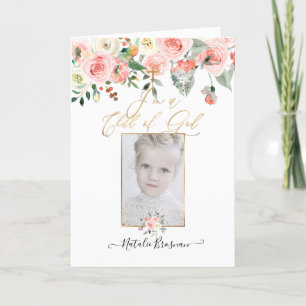 Aquarelle Fleurs Blush Rose LDS Programme de baptê