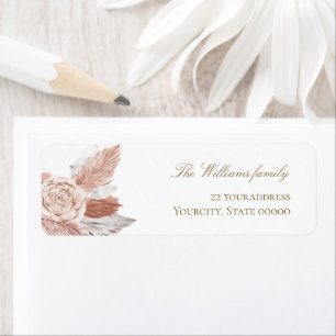 aquarelle fleurs boho pampas herbe