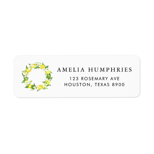 Aquarelle Fleurs de citron Mariage d'été (Devant)